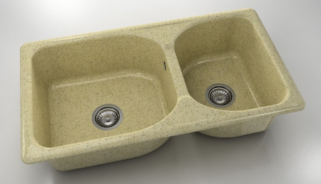 Chiuvete - Chiuveta bucatarie cu doua cuve 90 x 49 cm