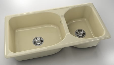 Chiuvete - Chiuveta bucatarie cu doua cuve 95 x 49 cm