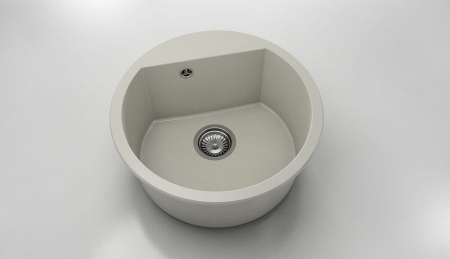 Chiuvete - Chiuveta bucatarie rotunda cu montaj pe blat, Fat, 51 cm