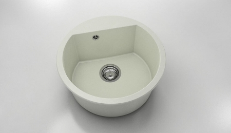 Chiuvete - Chiuveta bucatarie rotunda cu montaj pe blat, Fat, 51 cm