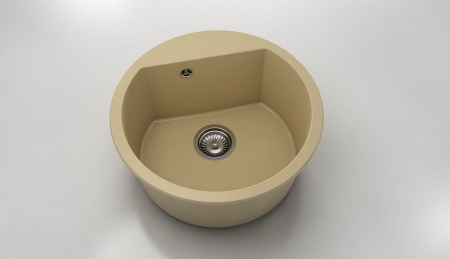 Chiuvete - Chiuveta bucatarie rotunda cu montaj pe blat, Fat, 51 cm