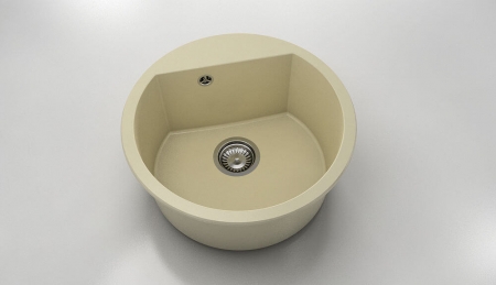 Chiuvete - Chiuveta bucatarie rotunda cu montaj pe blat, Fat, 51 cm