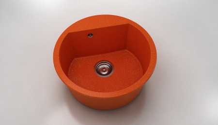 Chiuvete - Chiuveta bucatarie rotunda cu montaj pe blat, Fat, 51 cm