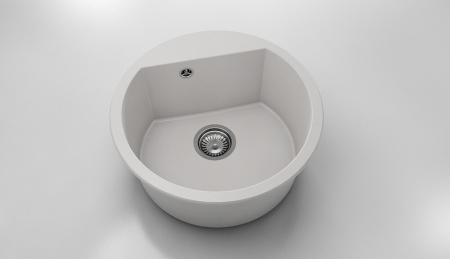 Chiuvete - Chiuveta bucatarie rotunda cu montaj pe blat, Fat, 51 cm