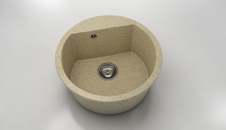 Chiuvete - Chiuveta bucatarie rotunda cu montaj pe blat, Fat, 51 cm
