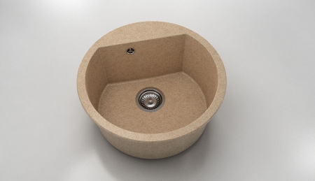 Chiuvete - Chiuveta bucatarie rotunda cu montaj pe blat, Fat, 51 cm