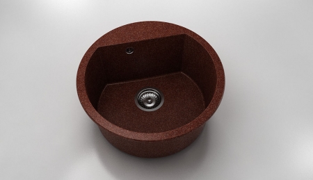 Chiuvete - Chiuveta bucatarie rotunda cu montaj pe blat, Fat, 51 cm
