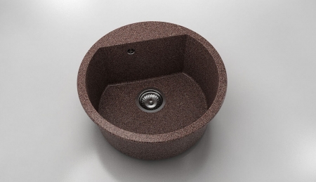 Chiuvete - Chiuveta bucatarie rotunda cu montaj pe blat, Fat, 51 cm