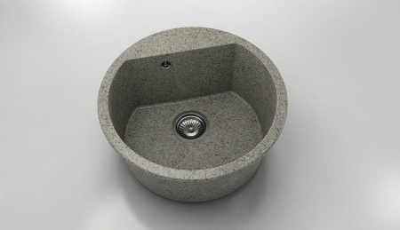 Chiuvete - Chiuveta bucatarie rotunda cu montaj pe blat, Fat, 51 cm