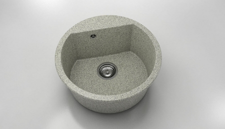 Chiuvete - Chiuveta bucatarie rotunda cu montaj pe blat, Fat, 51 cm