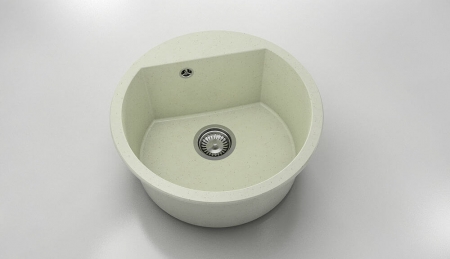 Chiuvete - Chiuveta bucatarie rotunda cu montaj pe blat, Fat, 51 cm
