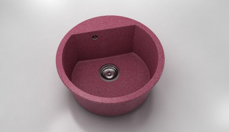 Chiuvete - Chiuveta bucatarie rotunda cu montaj pe blat, Fat, 51 cm