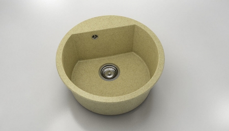 Chiuvete - Chiuveta bucatarie rotunda cu montaj pe blat, Fat, 51 cm