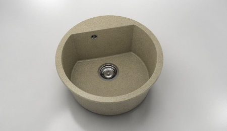 Chiuvete - Chiuveta bucatarie rotunda cu montaj pe blat, Fat, 51 cm