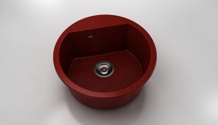 Chiuvete - Chiuveta bucatarie rotunda cu montaj pe blat, Fat, 51 cm