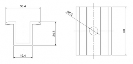 clema mijloc aluminiu – cleme prindere panouri fotovoltaice [1]