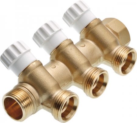 Distribuitoare si accesorii - Distribuitor modular TECEflex din alama standard cu robineti