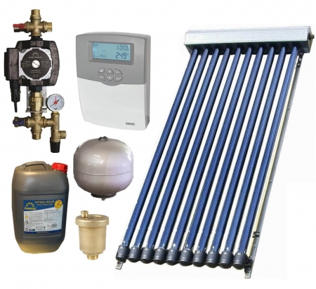 Pachete panouri solare - Pachet panouri solare pentru boiler de  200l, cu 25 de tuburi