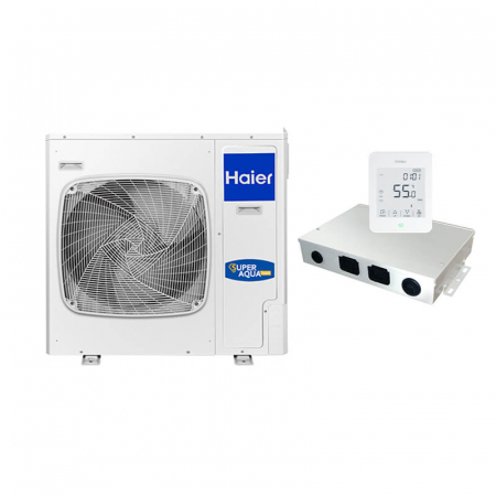 Sisteme de incalzire - Pompă de căldură aer-apă monobloc Haier Super Aqua 7,8 kW, A+++, cu Driver YR-E27 și modul ATW-A01