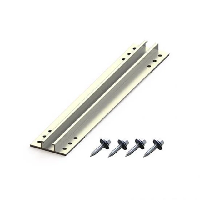 Sisteme montaj - Sina mini rail prindere panouri fotovoltaice cu 4 suruburi autoforante