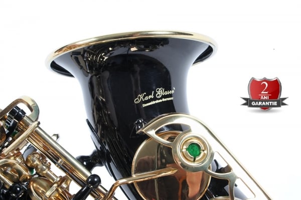 Saxofon Sopran curbat Karl Glaser® Sopranina Negru+clape Auriu Black&Gold Saxophone Neuenkirchen-Germany [7]
