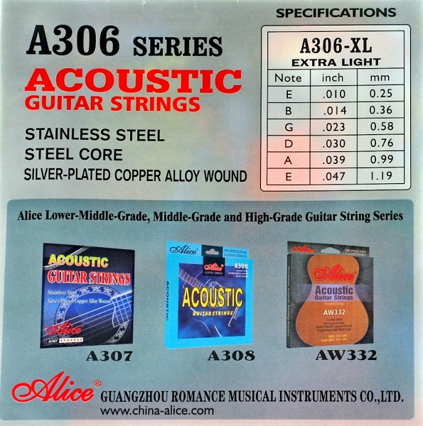 Set corzi chitara acustica Alice A 306 XL Extra Light [2]