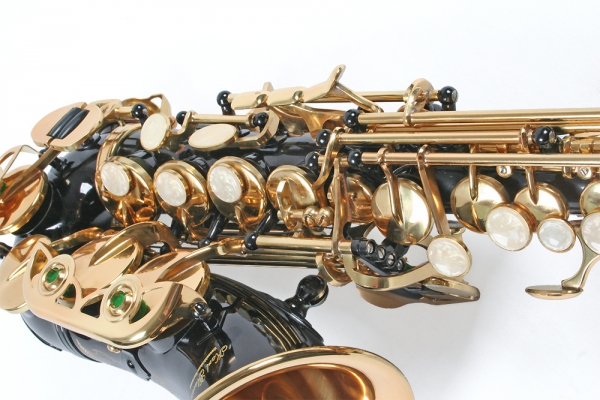 Saxofon Sopran curbat Karl Glaser® Sopranina Negru+clape Auriu Black&Gold Saxophone Neuenkirchen-Germany [4]