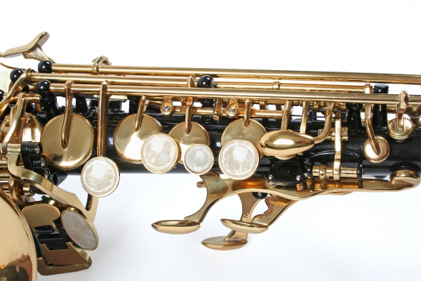 Saxofon Sopran curbat Karl Glaser® Sopranina Negru+clape Auriu Black&Gold Saxophone Neuenkirchen-Germany [5]
