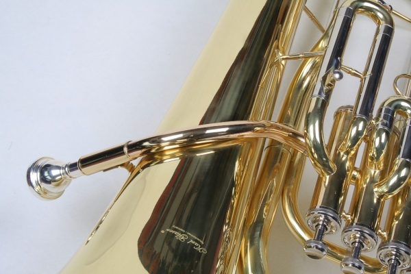 Eufoniu profesional 4 pistoane Monel Karl Glaser Bb Euphonium Baritonhorn auriu [5]