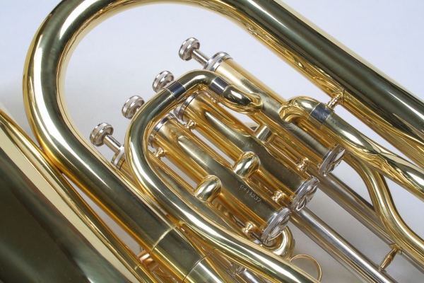 Eufoniu profesional 4 pistoane Monel Karl Glaser Bb Euphonium Baritonhorn auriu [6]