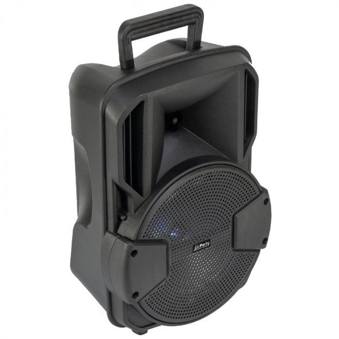 SET BOXA ACTIVA  PARTI-MOBILE8 8"/20CM 15W ILUMINAT LED CU BT/USB/MSD/FM + STAND + MICROFON [4]
