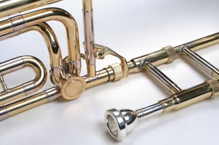 Trombon Bb Tenor Quartventil atasament Fa Karl Glaser Auriu [2]