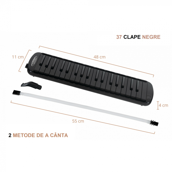 Classic Cantabile PRO-37 MK II Melodica Negru [7]