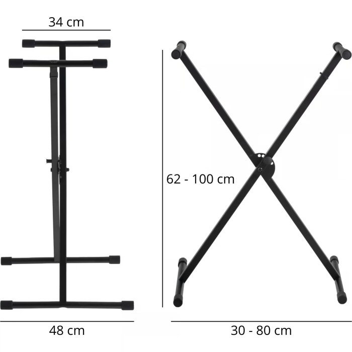Classic Cantabile X Keyboard Suport Orga Ajustabil Negru [6]