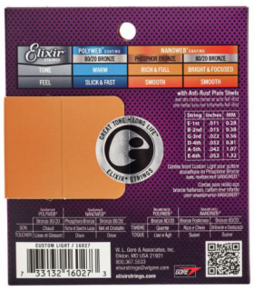 Elixir 16027 Nanoweb Custom Light 11-52 Phosphor Bronze [2]