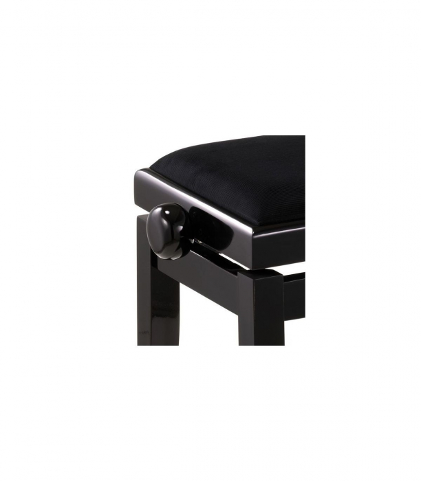 Scaun Pian Flame KB-15BP negru lucios [4]