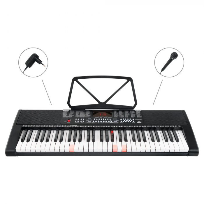 McGrey LK-6120-MIC Set pian portabil negru + stativ + casti + microfon [6]
