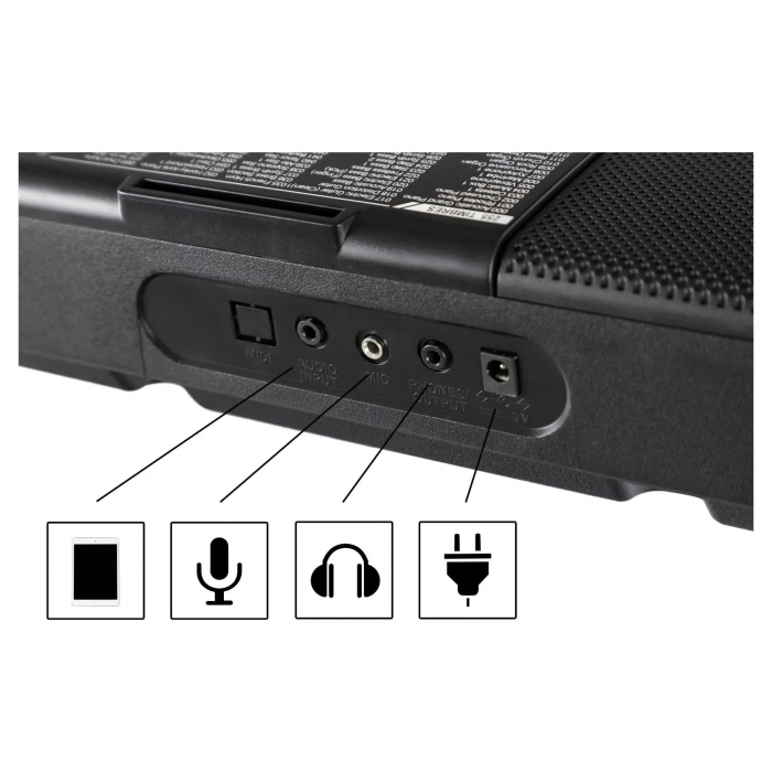 McGrey LK-6120-MIC Set pian portabil negru + stativ + casti + microfon [7]