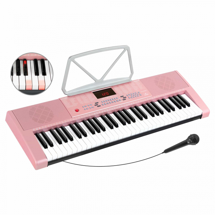 McGrey LK-6120-MIC Set pian portabil roz + stativ + casti + microfon [2]