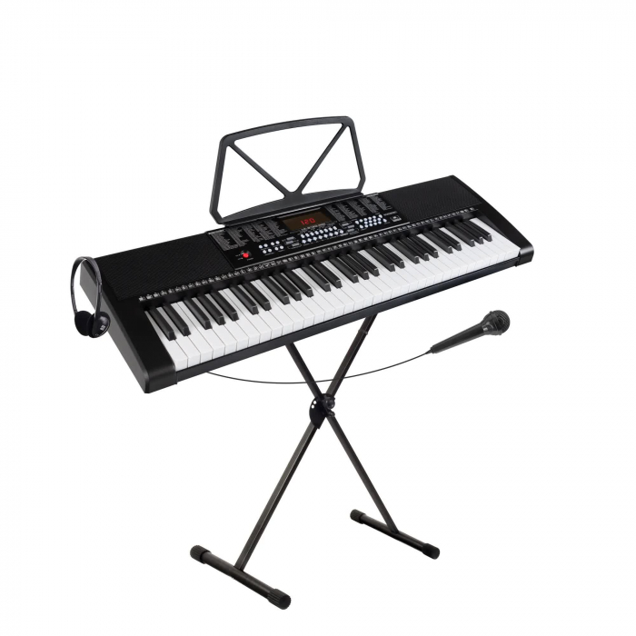 McGrey LK-6120-MIC Set pian portabil negru + stativ + casti + microfon [12]