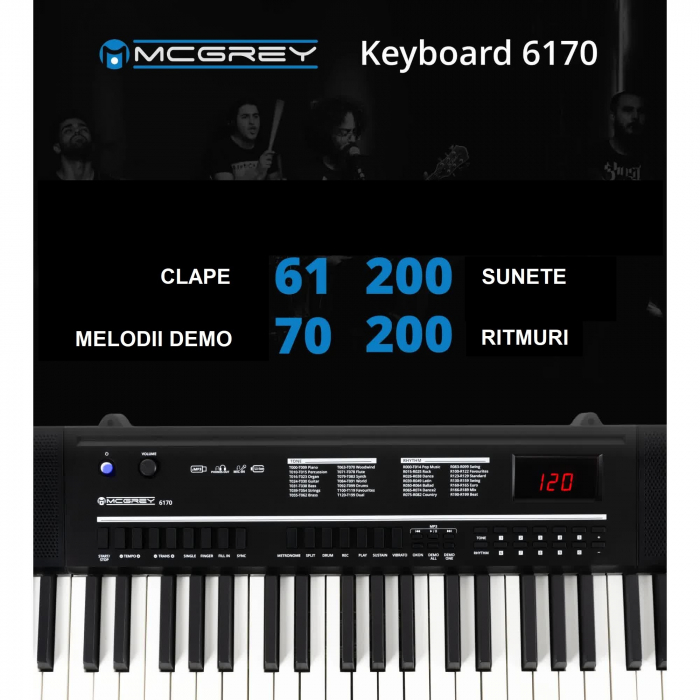 Orga portabila McGrey 6170 BK Keyboard Battery Negru + stativ Z [9]