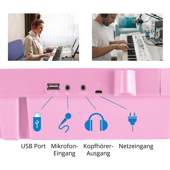 Orga portabila McGrey 6170 Pink Keyboard Battery Roz [8]