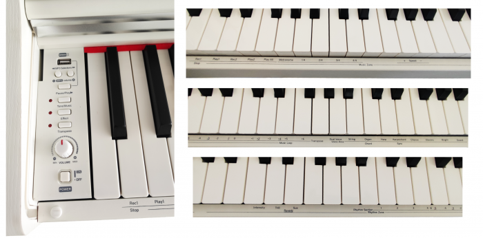 Set Pian Digital Flame B89 WH Alb + Scaun Classic Cantabile [6]