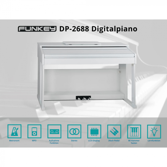 Pian digital FunKey DP-2688A Alb Mat [6]