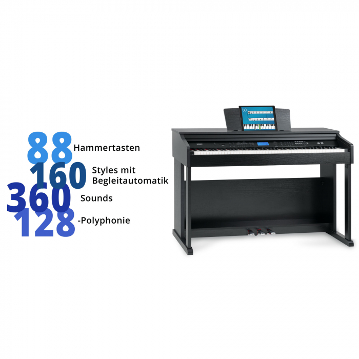Pian digital FunKey DP-2688A Negru Mat [4]