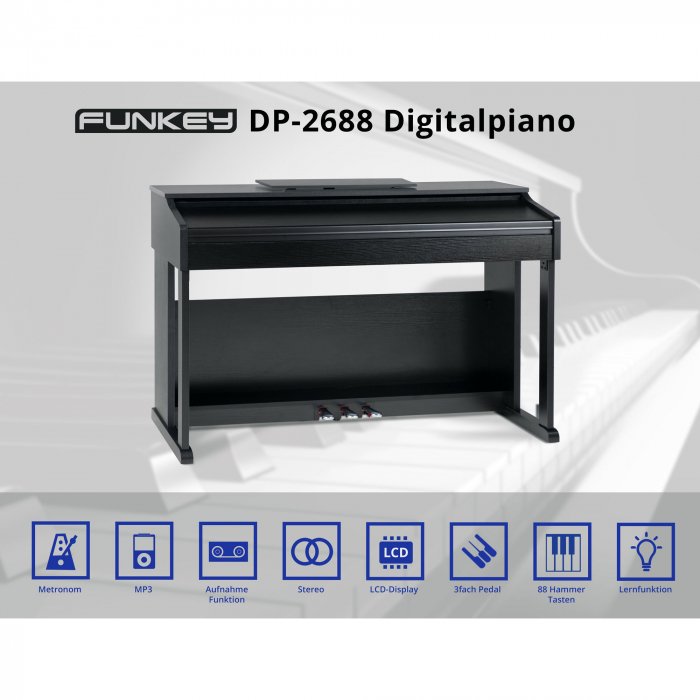 Pian digital FunKey DP-2688A Negru Mat [3]