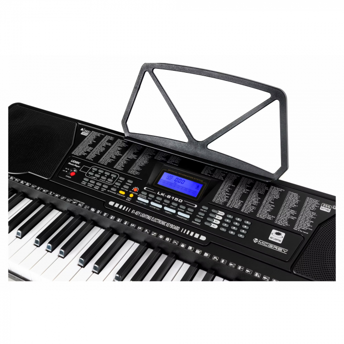 Pian portabil McGrey LK-6150 negru clape luminate Mp3 [7]