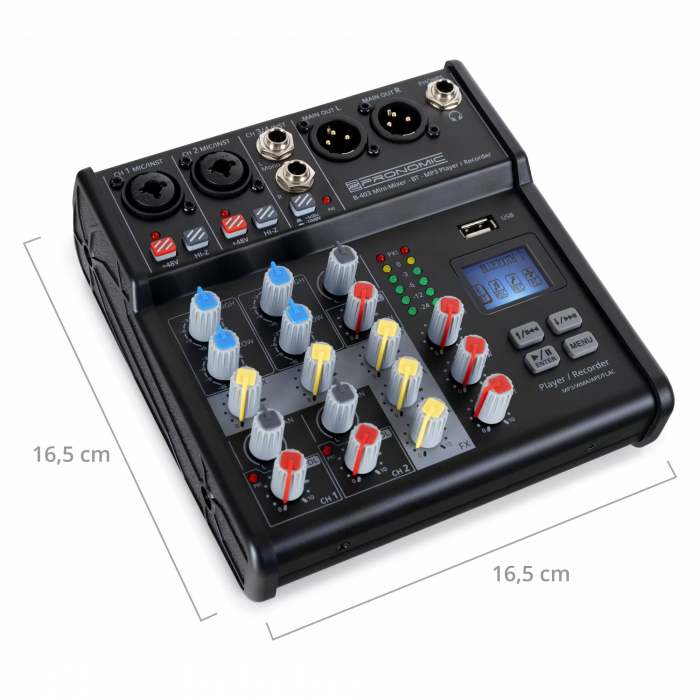 Pronomic B-403 Mini Mixer Bluetooth USB Recording [8]
