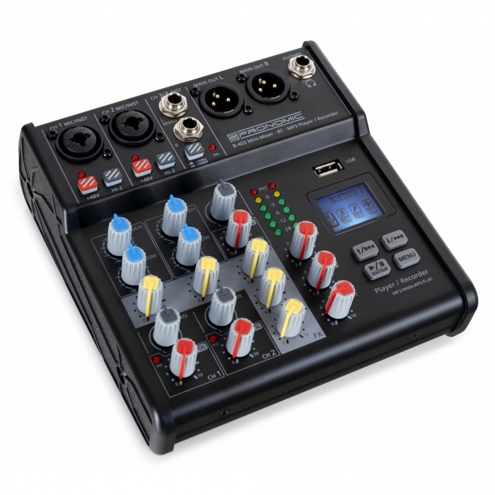Pronomic B-403 Mini Mixer Bluetooth USB Recording [2]