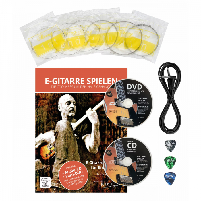 Super Kit Rocktile Pro ST60-BK Chitara Electrica incl. amplificator, acordor, capodastru, curea, penele, husa, stativ [2]